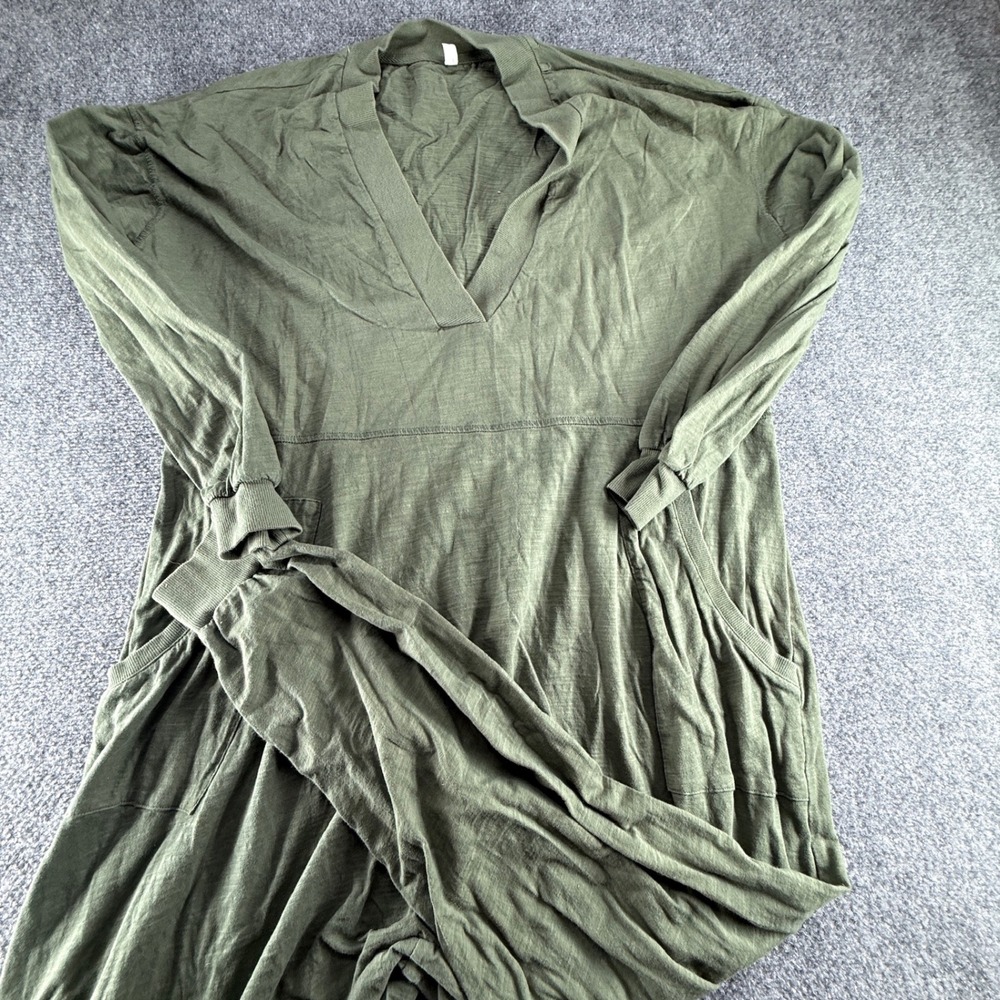 Intimately Free People Olive Green Slub Knit V-Neck Maxi Dress Small 0551 - Picture 2 of 8